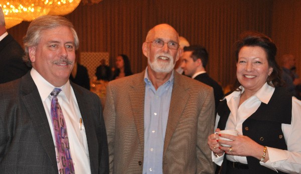 Together are the March luncheon are (l-r) Bill Dunahoo, Praxis Engineering; Pete Ward, SAGE; and Laurie Villano, SOTERA Defense Solutions.